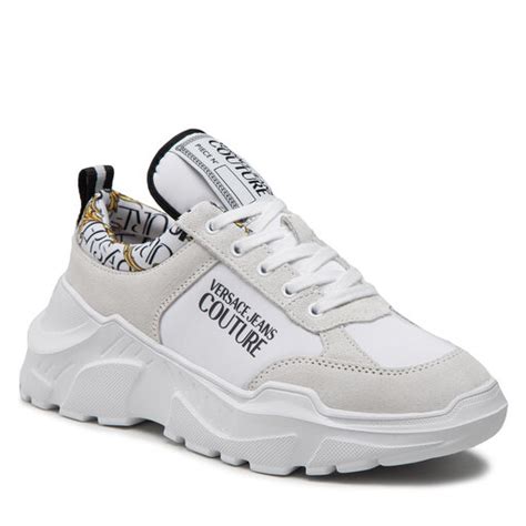 scarpe donna sneakers versace jeans bianco logo oro nuove|Sneakers Eleganti .